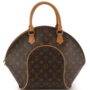 Louis Vuitton Ellipse MM Handbag in Monogram Canvas and Vachetta Leather